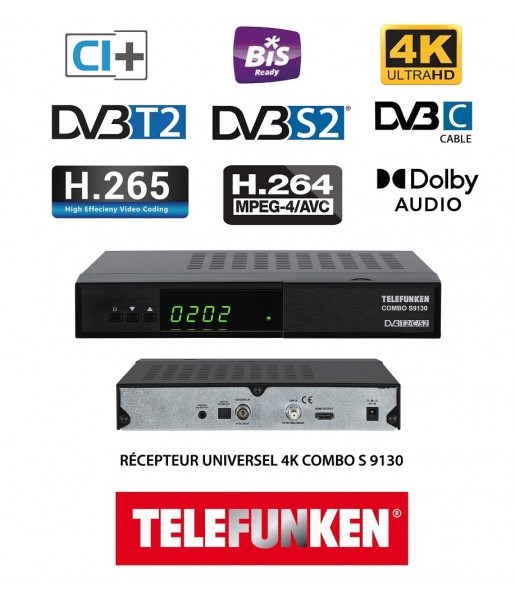 Récepteur Universel 4K - Telefunken Combo S 9130