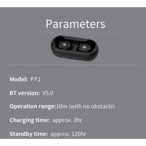 Écouteurs sans fil Bluetooth V5.0 - TWS PF1