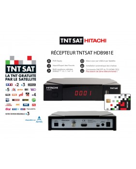 Récepteur Décodeur TNTSAT HDB981E – carte TNTSAT incluse