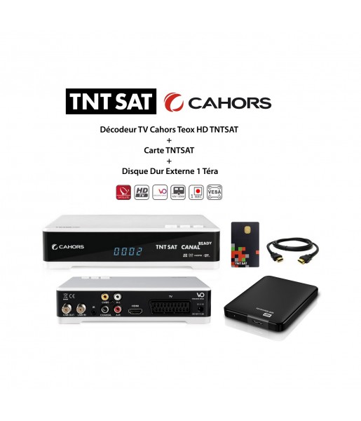 Cahors Teox TNTSAT HD Canal Ready et carte TNT Sat - , materiel