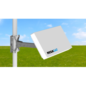 Antenne Satellite Plate D1 - LNB Simple Intégré 60dB + Kit de Fixation