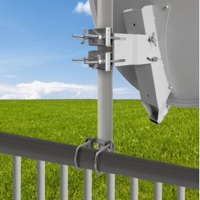 Support de balustrade en acier galvanisé de balcon pour antenne