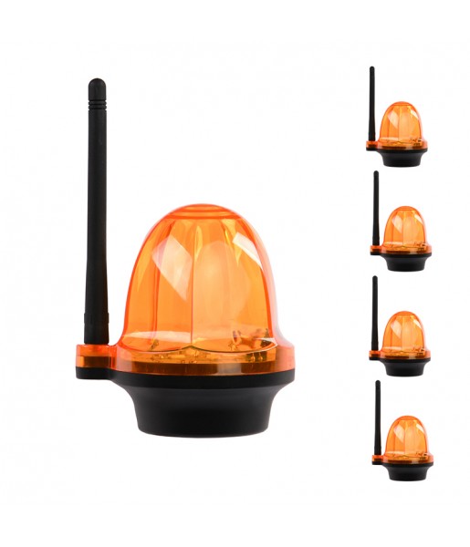 Gyrophare LED orange 12V sans fil lumière stroboscopique feux