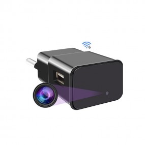 Mini caméra d'espionnage intelligente chargeur USB prise européenne