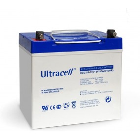 Batterie Gel - Ultracell UCG55-12 - 12v 55ah