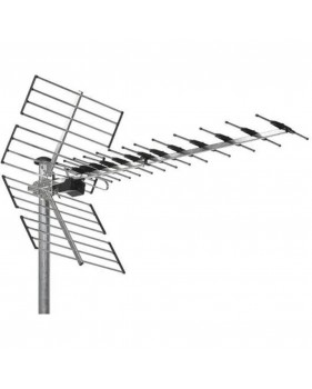 Antenne terrestre râteau aluminium TNT UHF DVB-T WISI EZ 457 LTE 700 MHz Gain de 15dB