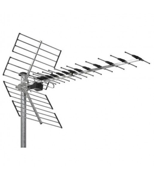 Antenne terrestre râteau aluminium TNT UHF DVB-T WISI EB 677 LTE 700 MHz Gain de 15.5dB