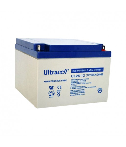 Batterie plomb étanche - Ultracell UL26-12 - 12v 26ah