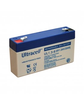 Batterie plomb étanche - Ultracell UL1.3-6 - 6v 1.3ah