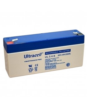Batterie plomb étanche - Ultracell UL3.4-6 - 6v 3.4ah