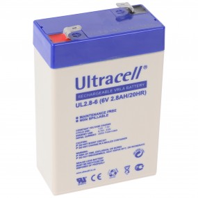 Batterie plomb étanche - Ultracell UL2.8-6 - 6v 2.8ah