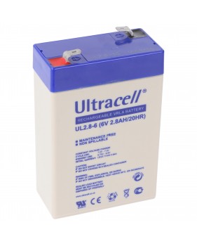 Batterie plomb étanche - Ultracell UL2.8-6 - 6v 2.8ah