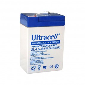 Batterie Plomb Acide - Ultracell UL4.5-6 - 6 V 4,5 Ah