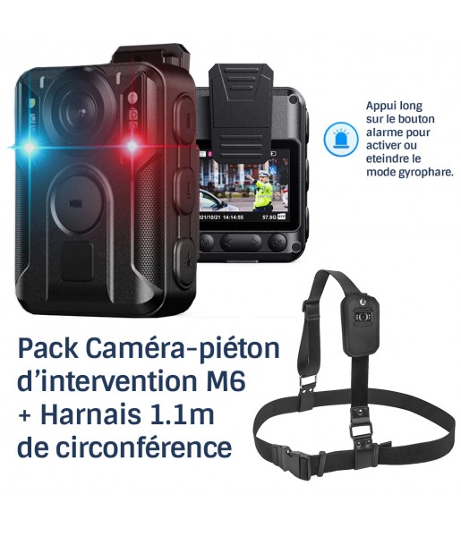 Pack caméra-piéton GPS professionnel HD 128Go IR + ceinture caméra