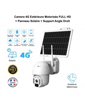 Camera 4G extérieur motorisée FULL HD Solaire, Vision 92 IR nano SIM 300Mo offert