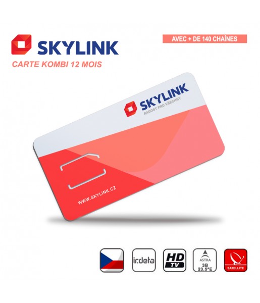 Carte Abonnement TV Skylink Kombi 12 Mois République Tchèque