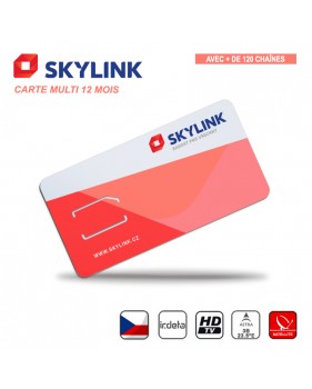 Carte Abonnement TV Skylink Multi 12 Mois République Tchèque