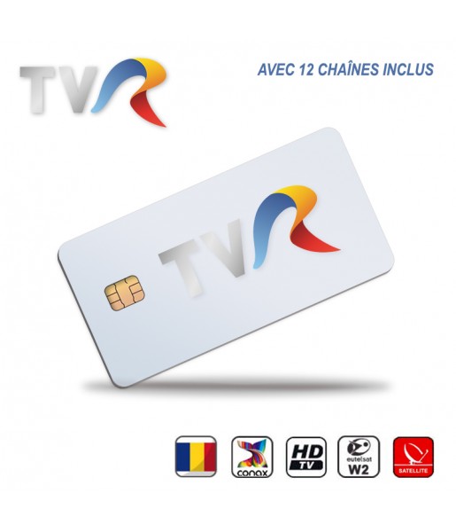 Carte Abonnement TV HD TVR Illimité Roumanie 12 Chaînes