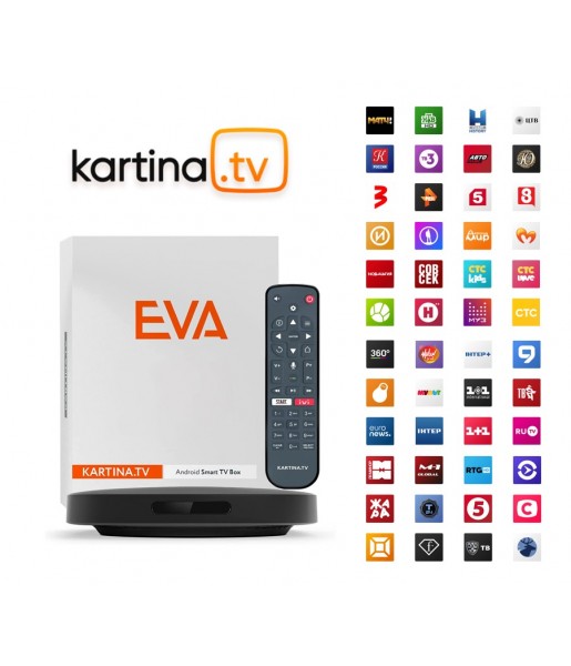 Pack Abonnement Par Internet Russe Kartina TV Premium 12 mois + Récepteur Dune HD