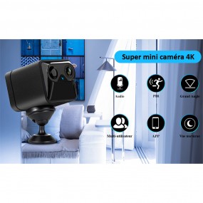 Mini Caméra de Surveillance Portable Sans Fil 4K Ful HD WiFi OX-MINI