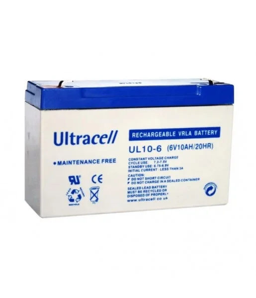 Batterie plomb tanche - Ultracell UL10-6 - 10Ah 6V