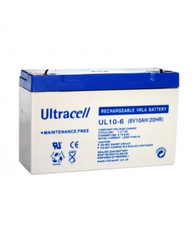 Batterie plomb étanche - Ultracell UL10-6 - 10Ah 6V