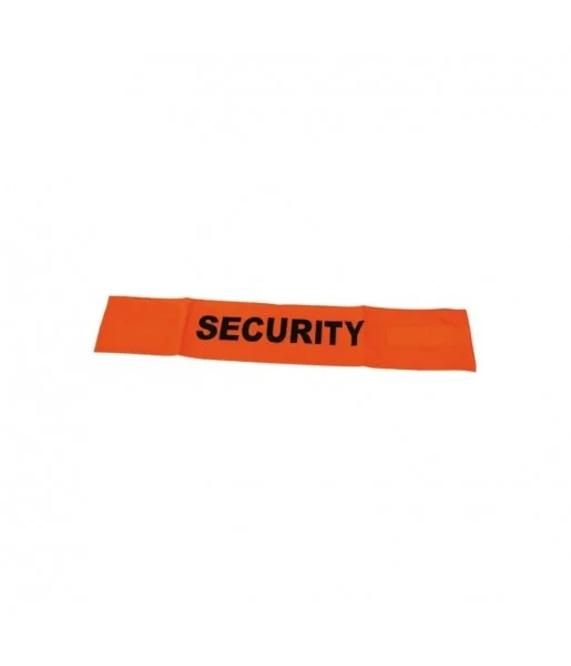 Brassard Orange Fluo Security Velcro Haute Visibilite