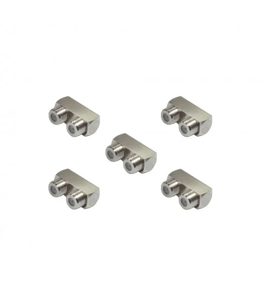 Pack 5 Connecteurs F S-Impuls TR 85301 Mini couplage coaxial en métal