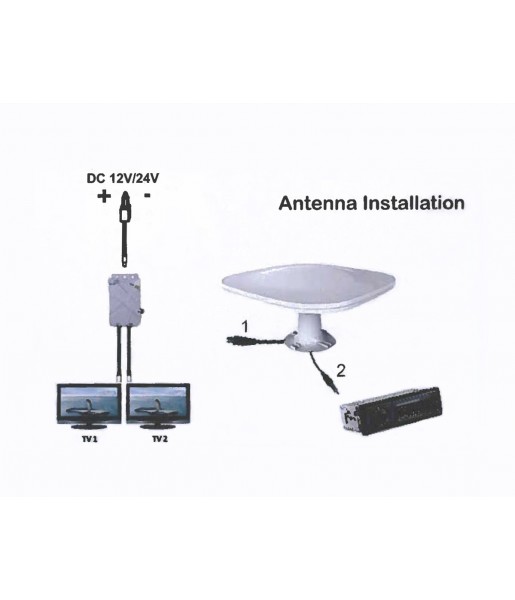 Antenne numérique omnidirectionnelle TNT Unispectra Travel-Air-II UNI-220690