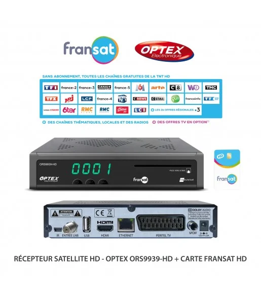 Récepteur Satellite HD Optex ORS9939-HD