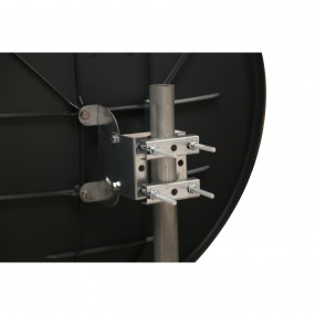 Antenne Parabole Fibre SMC 75cm Anthracite WORLDSAT + LNB Quad