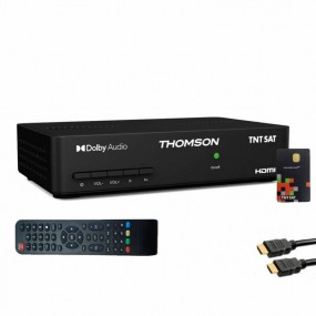 Pack Récepteur TV Satellite Full HD THOMSON THS806 + Carte d'accès TNTSAT + Câble HDMI - Noir