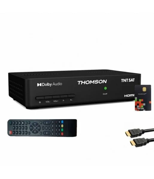 Pack Récepteur TV Satellite Full HD THOMSON THS806 + Carte d'accès TNTSAT + Câble HDMI - Noir