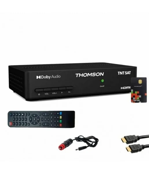 Pack Rcepteur TV Satellite Full HD THOMSON THS806 + Carte daccs TNTSAT + Cble HDMI + Cble 12V - Noir