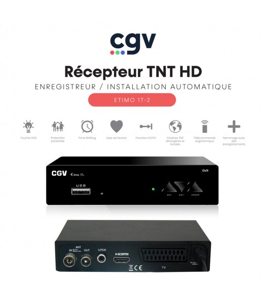 CGV - Récepteur Enregistreur Décodeur TNT HD Double Tuner CGV