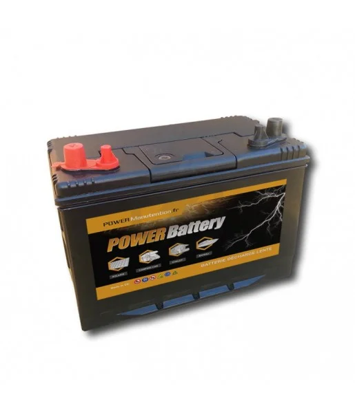 Batterie Décharge Lente Power Battery 12V 120Ah Double Borne