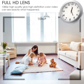 Mini caméra de surveillance Full HD 1080P sans fil Wifi horloge