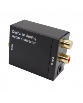 Convertisseur Audio numérique à analogique L / R, Fiber optique