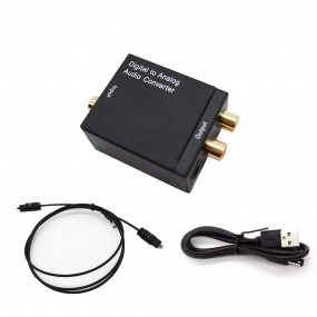 Convertisseur Audio numérique à analogique L / R, Fiber optique