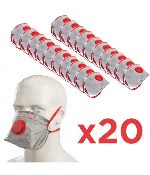 Masques de protection respiratoire pliable à valve d'expiration FFP3 NR