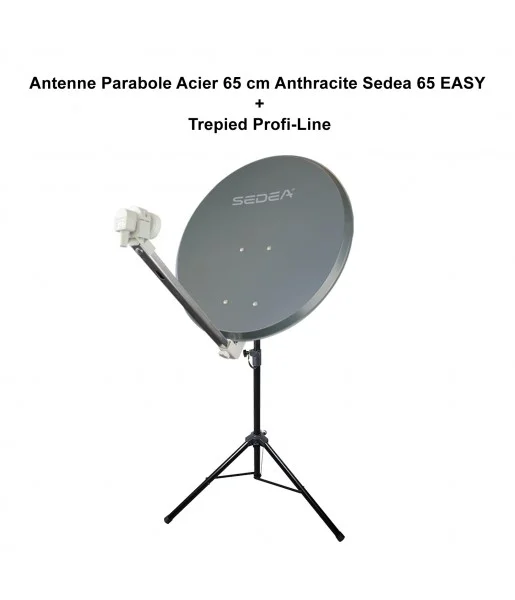Antenne Parabole Acier 65 cm Anthracite Sedea 65 EASY