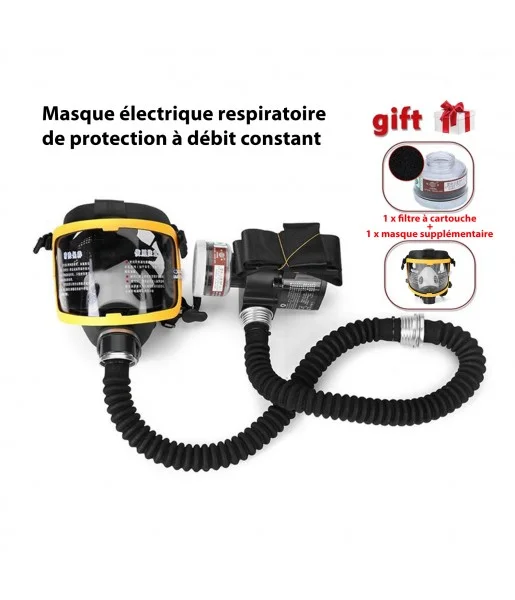 Kit Système Electrique Respiratoire à débit constant + Masque Respiratoire de protection + 1x Filtre à cartouche