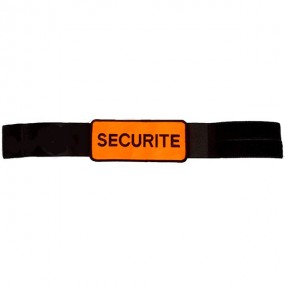 Brassard élastique tissu fluo orange brodé SECURITE - pour la sécurité  privée