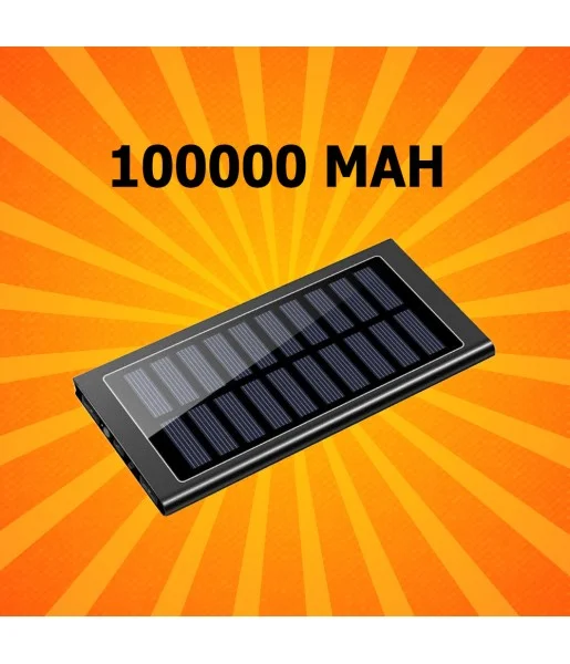 Présentation principale du chargeur externe extra plat solaire 2 Powerbank-100000-mAh