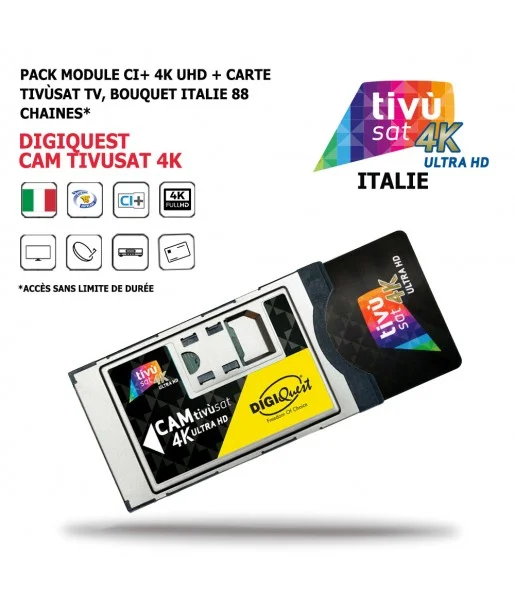 Pack Module + Bouquet Tv CAM-Tivusa-4K