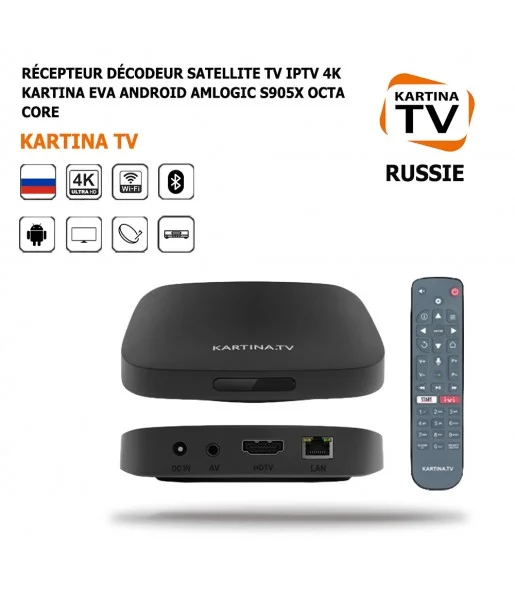 Box IPTV - Récepteur IPTV 4K Ultra HD: Haute Qualité, Bluetooth, HDMI, Wifi  et Sans