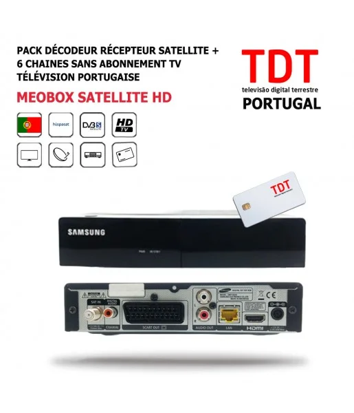 Pack Décodeur Récepteur Satellite MeoBox-Satélite-HD