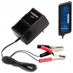 Chargeur automatique pour batteries au plomb ANSMANN ALCS 2-24A 2V 6V 12V 24V + pinces crocodile + Testeur de batterie