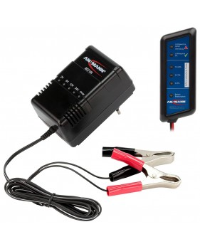 Chargeur automatique pour batteries au plomb ANSMANN ALCS 2-24A 2V 6V 12V 24V + pinces crocodile + Testeur de batterie