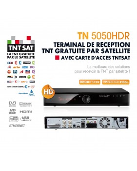 Décodeur Double Tuner Satellite HUMAX TN5050HDR 320 Go - Carte TNTSAT